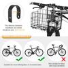 Folding Bike Basket Detachable Steel Wire Bike Handlebar Front Basket Bicycle Rear Rack Hanging Basket Cycle Cargo