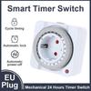 24-Stunden Mechanischer Timer Intelligenter Countdown Automatische Abschaltung Steckdosen-Timer EU-Stecker Für den Innenbereich