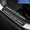 Car Door Sill Protector Trunk Bumper Scratch-proof Stickers for Mazda CX30 Badge 2023 Carbon Fiber Door Pedal Threshold Strips