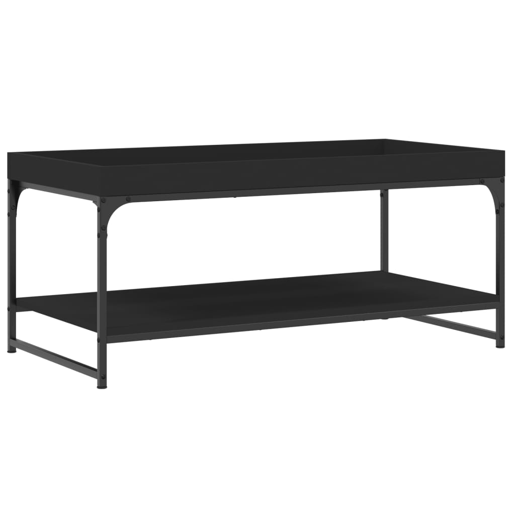 Coffee Table, Black, 100x49x45 Cm, Wood-based Material