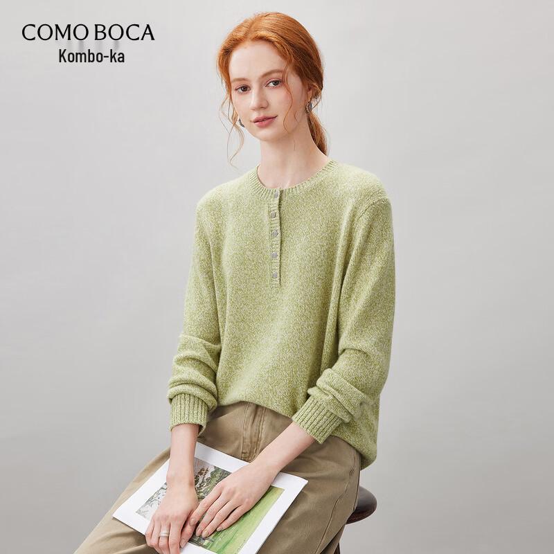 Kemengboka Women's 100% Cashmere Half-Zip Thickened Sweater