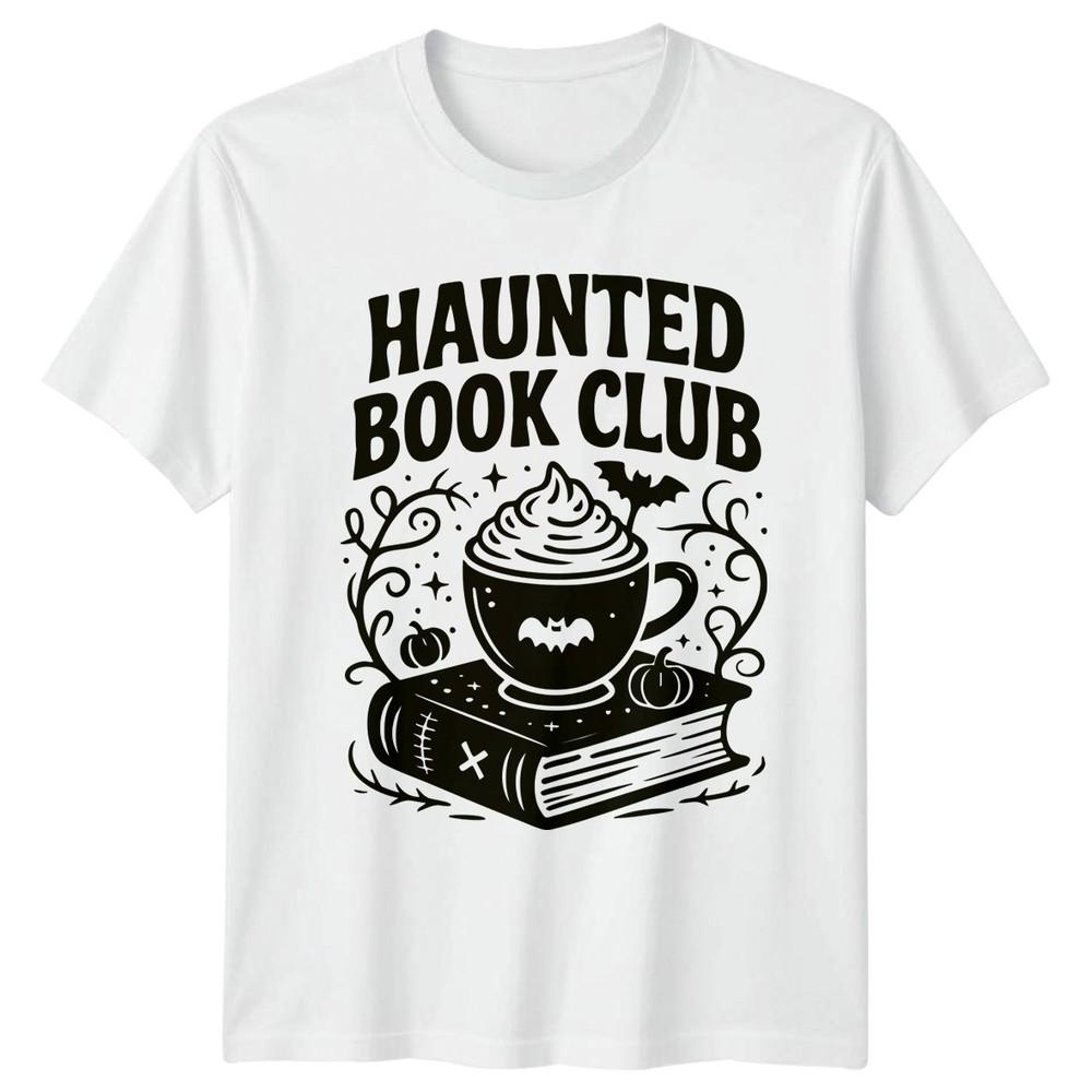 Haunted Book Club Halloween Reading Unisexs TShirt Unisexs Tee Graphic Unisex Top S
