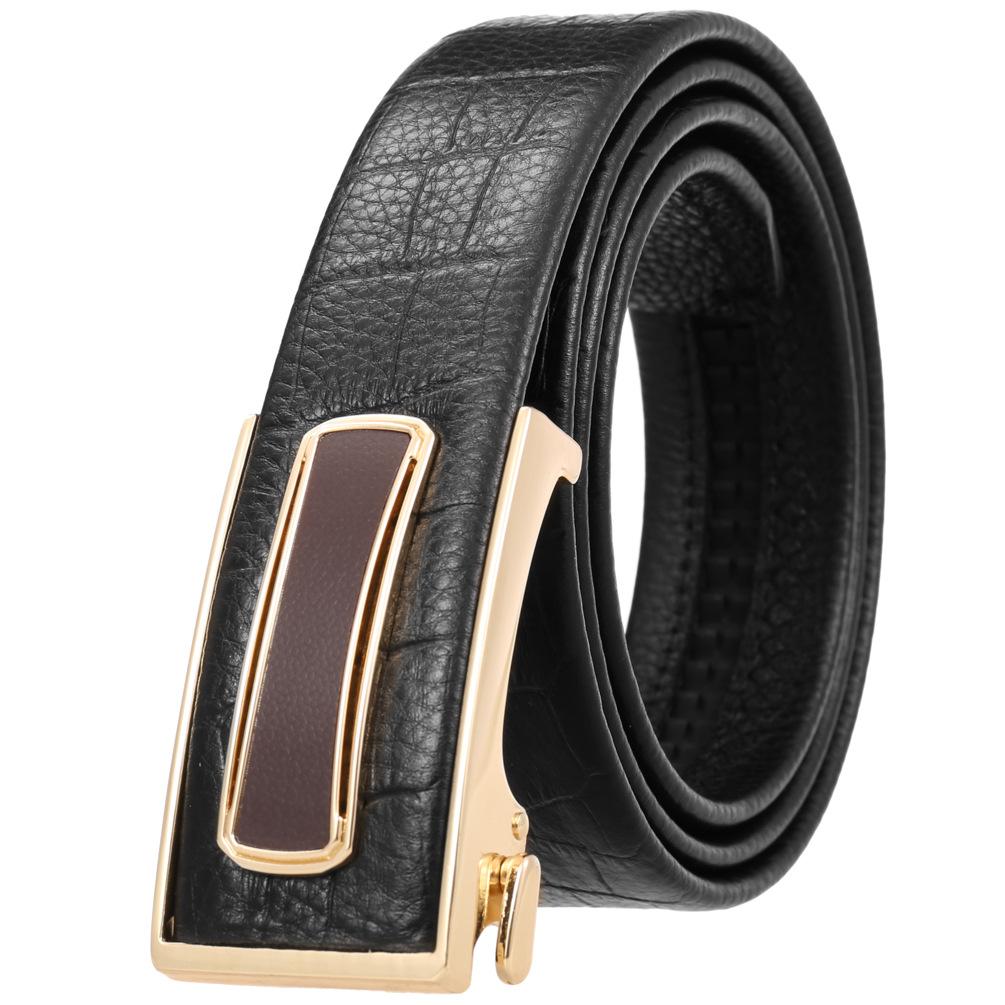 Ceinture tendance en cuir de vachette pleine fleur, boucle intérieure ceinture homme Ly36-23018-5