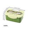 Plastic Lunch Box with Fork BPA Free Leakproof Food Container Microwavable Bento Box for School Office Outdoor Picnic 1200ml
