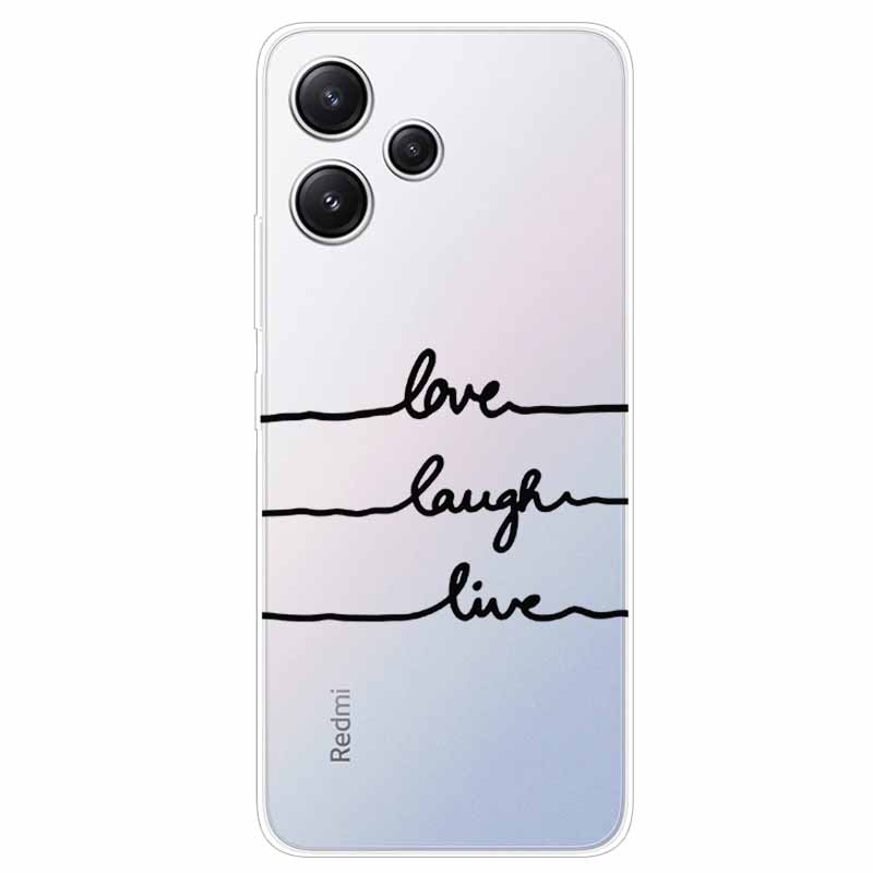 For Xiaomi Redmi 12 Case Flowers Clear TPU Silicon Funda Capa On for Redmi 12 4G / Redmi12 5G Soft Covers Transparent Coque Bags