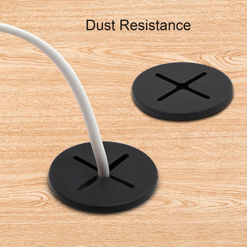 2/4/6/8/10/12Pcs Desk Cord Grommet Wire Hole Cover Line Outlet Port Threading Box Cover Cable Passing Box Office Cable Organizer