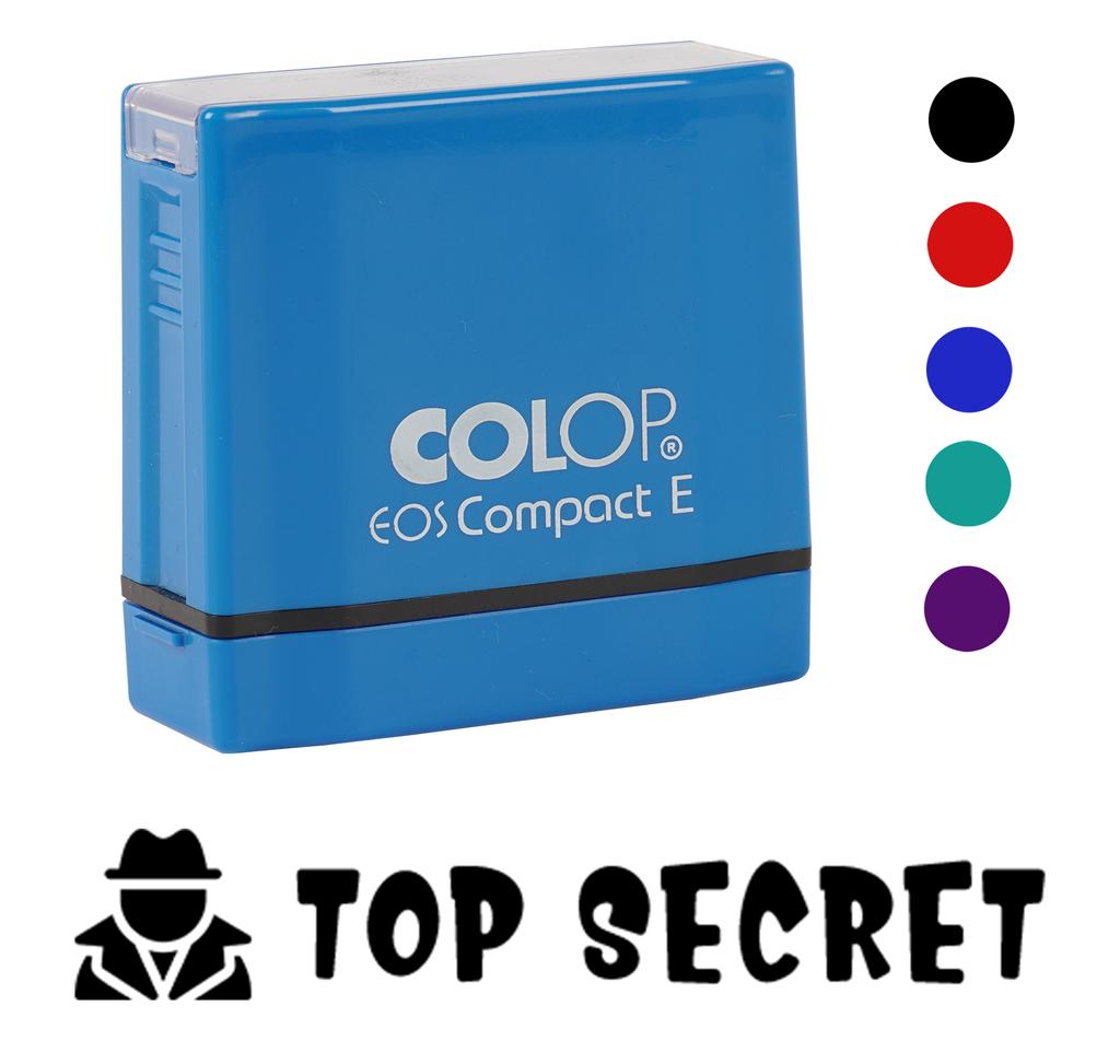 Printtoo Top Secret Self Inking Rubber Stamp Pre-Inked Office Stamp- Home Office Business Stationery, Black- 42 x 9