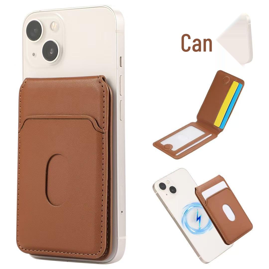 

Universal MagSafe Folding Card Holder Stand for Apple, Samsung, Huawei, and Xiaomi коричневий