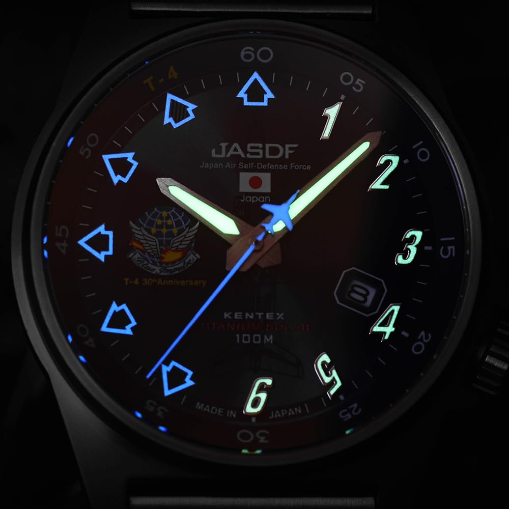 KENTEX - Solar Watch - S815M-07 - Edition of Blue Impulse Titanium Solar 30th Anniversary Model T-4 - Blue
