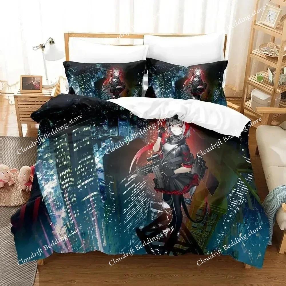 3D Print Kawaii Anime Arknights Bedding Set Single Twin Full Queen King Size Bed Set Aldult Kid Bedroom Duvet Cover Sets
