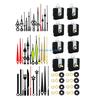 Customizable Wall Clock Movement Kits 8Pcs Quiet Quartzs Clock Motor with 12 Different Hands Set 13/18/24mm Shaft Length D57B