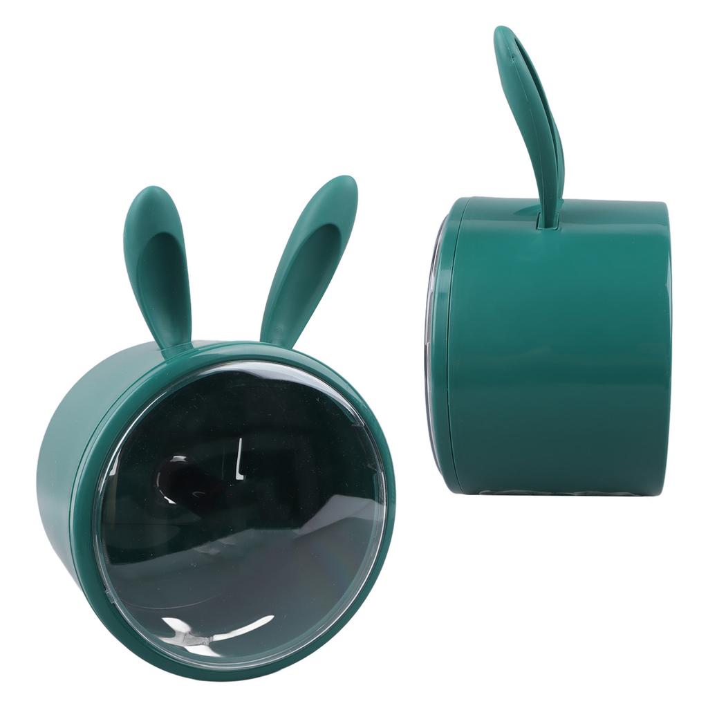 Toilet Paper Holder Container Plastic Cute Rabbit Wall Mounted Transparent Roll Paper Storage