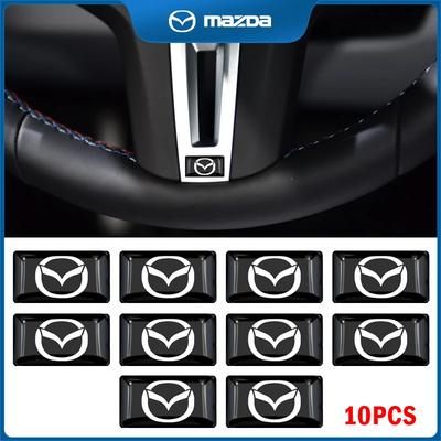 10 Piezas Resina Epoxi 3D Emblema de Artículos para Coche Pegatinas Calcomanías Accesorios para Mazda 2 3 5 6 CX5 CX9 CX7 CX4 CX3 CX30 MX5 MX3 BK NC ER GH