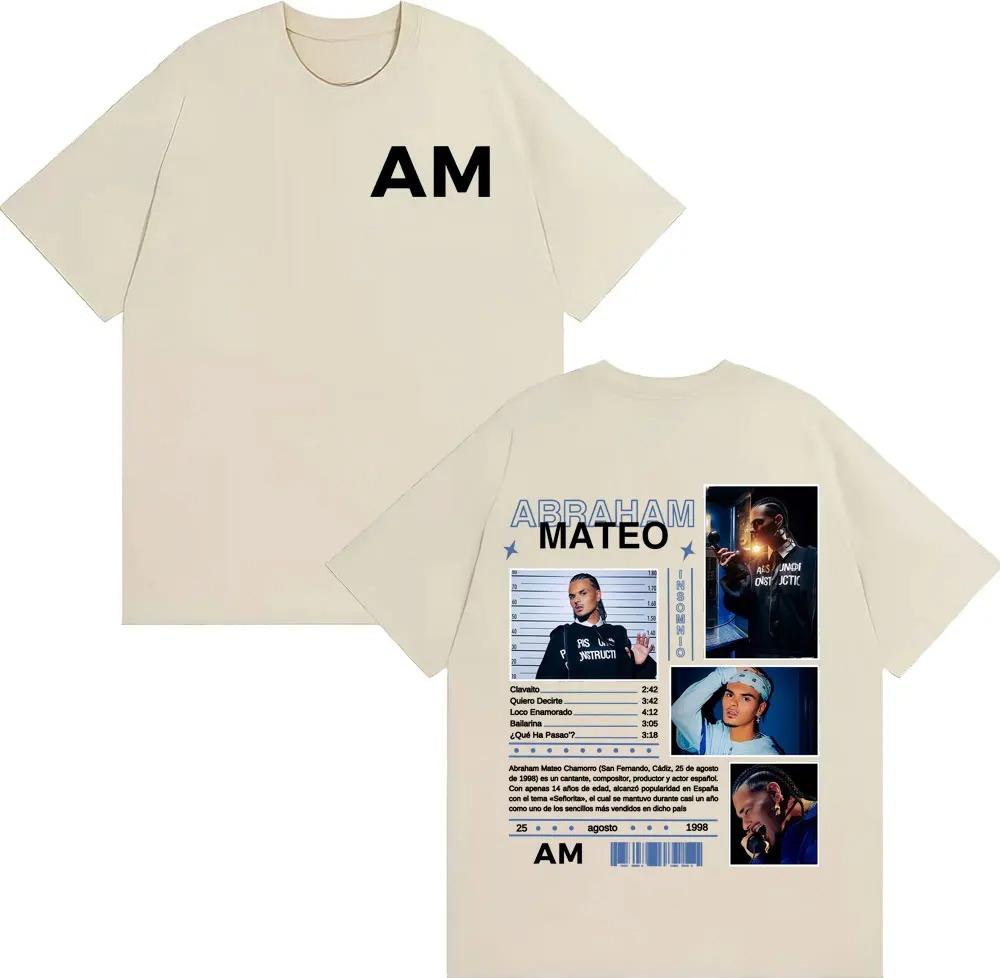 2025 Summer Rapper Abraham Mateo Tour Graphic Tshirts Unisexs Fashion T Short Sleeveshirt Unisex 100 Cotton Oversized T Shirt