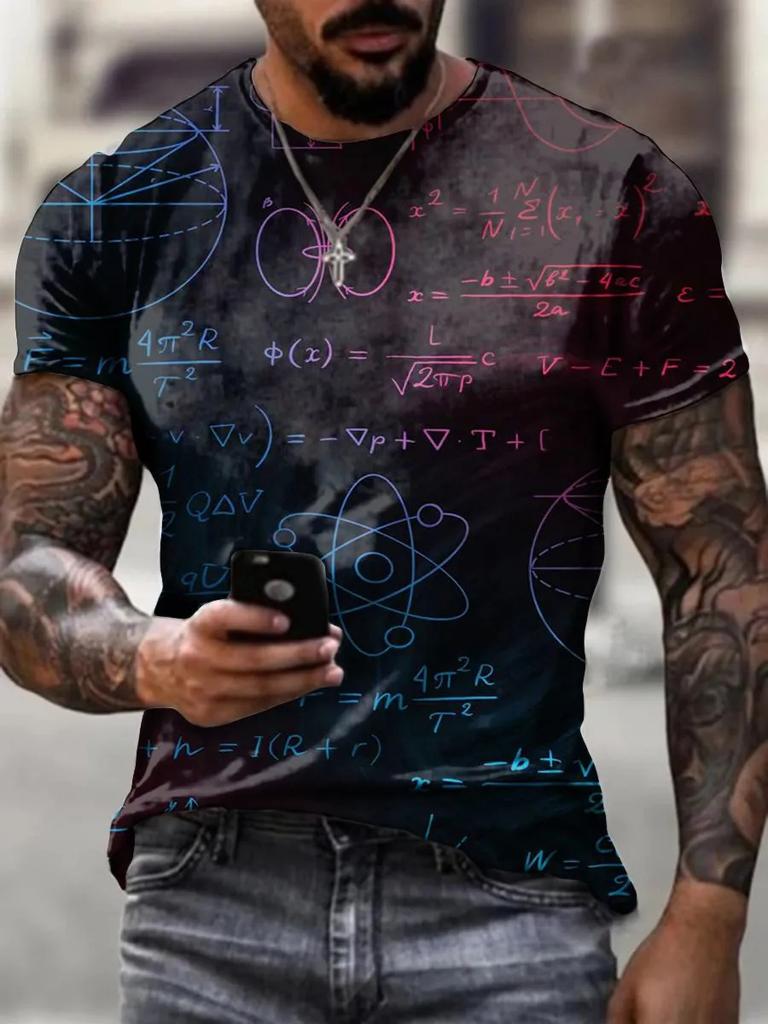 Cool Galaxy Cat Print T-Shirt, Short Sleeve Casual Tee for Everyday Fun