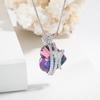 Iridescent Ocean Heart Butterfly Necklace - European & American Fashion Mother's Day Gift