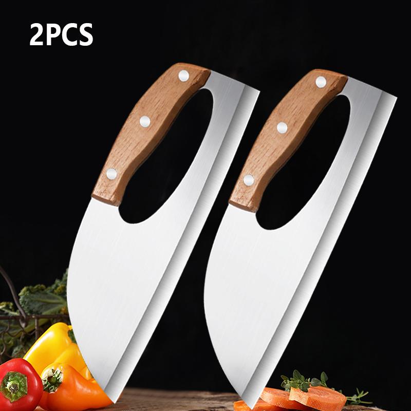 WXCOO Meat Cleaver Knife Kitchen Chef for Vegeable Meat Cutting Chopper Stainless Steel Effort Saving Kitchen Knife Accessories
