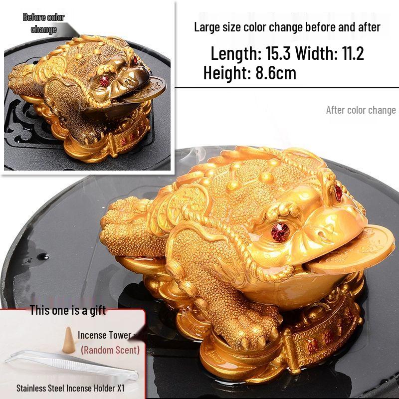 Adornos de resina para mascotas con forma de té que cambian de color