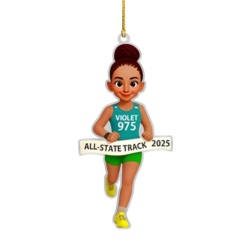 2D Runner Keychain, Personalized Runner Keychain, Running-themed Keychain, 2025 New York Keychain, Gift For Running Enthusiasts.