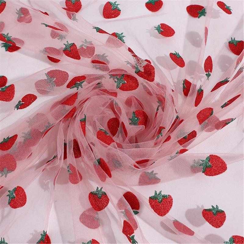 Portable Strawberry Mesh Fabric for Outdoor Clothing and Craft Projects