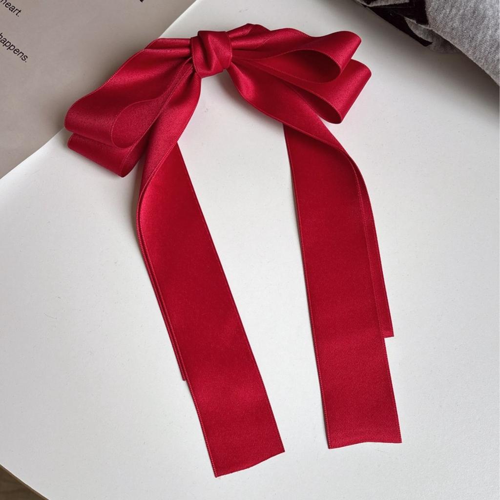 1pc Girl Ballet Stlyle Bow Streamer Hairpin, Female Elegant Sweet and Lovely Fashion Temperament Korean Version Headwear