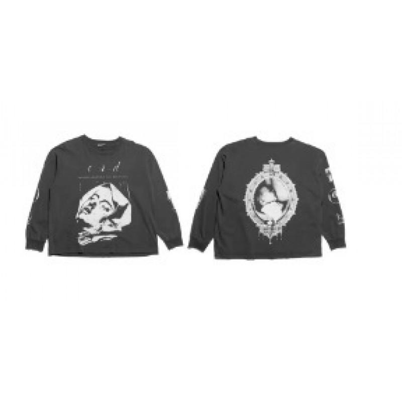Unisex Oversized Hoodie With Distressed Washed Print Streetwear Cotton Sweatshirt Fall