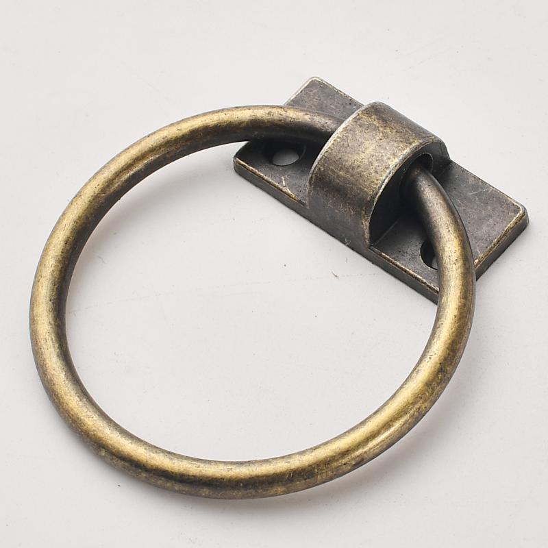Cerchio in Lamiera di Ferro Anello di Ferro Miglioramento della Casa Cassetto Armadio Porta Superficie Mobile Installazione Doppio Foro Maniglia Piccola
