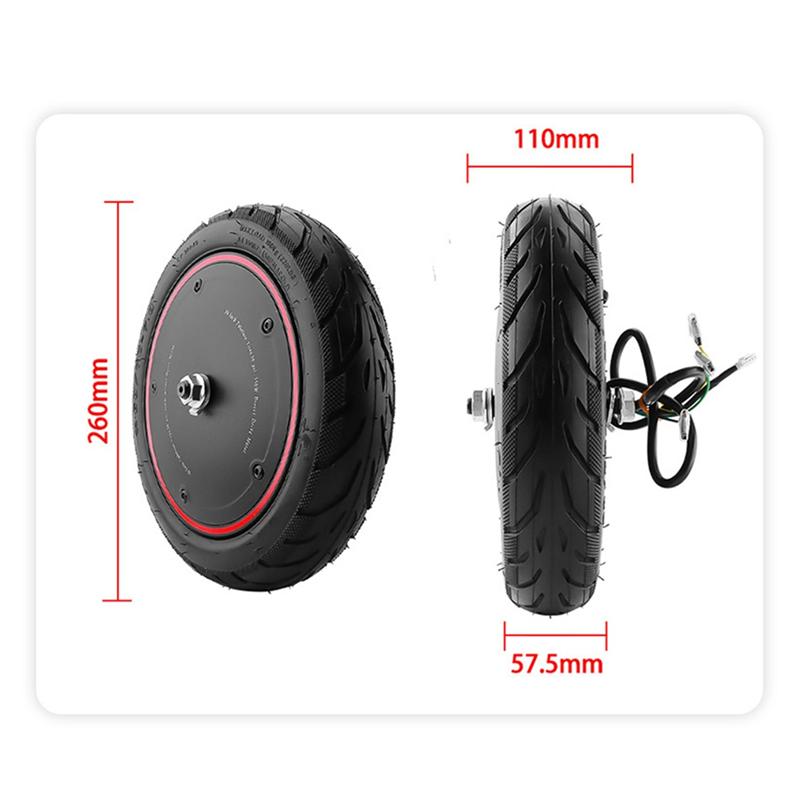 AUTO 36V 350W Elektrický motorový sestava předního kola pro koloběžku Xiaomi 4 Pro Kickscooter 10 palců Vakuové pneumatiky Díly