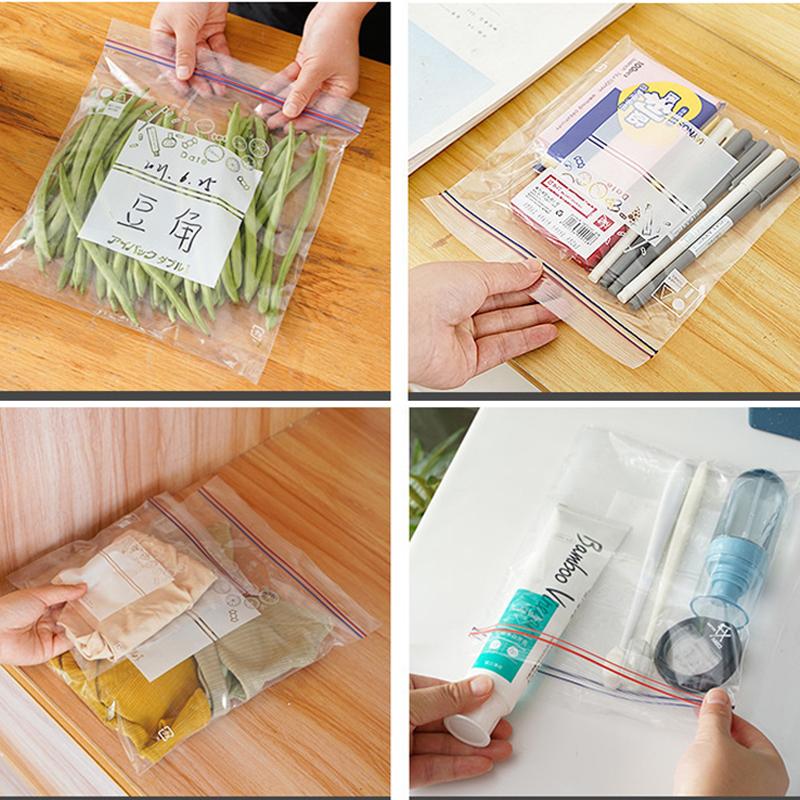 20pcs Thickened Sliding Lock Bag for Refrigerator Refrigeration, Freezing, Storage, Compact Bag, Food Grade Fresh-keeping Bag