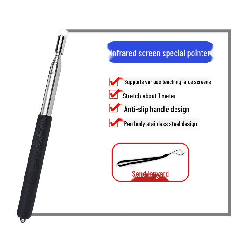 

Stainless Steel Retractable Teacher s Pointer for Touchscreen & Electronic Whiteboard Demonstrations