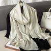 Luxury Brand Summer Solid Pure Silk Scarf Women Long Large Size Soft Wrap and Shawls Bandana Beach Hijab Head Female Foulard