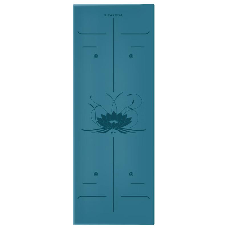 Mussel Rubber Yoga Mat with Lotus Alignment Lines