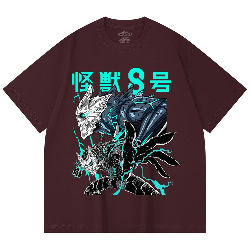 230 Gsm 100% Cotton Kaiju No 8 V4 Print Unisex Heavy Cotton T Shirt