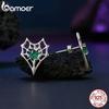 BAMOER Solid 925 Sterling Silver Halloween Spider Web Earrings for Women Hypoallergenic Stud Earrings Birthday Jewelry Gift
