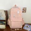 High Value New Junior High School Schoolbag Girls Solid Color Fresh Leisure Travel Backpack Large Capacity Backpack