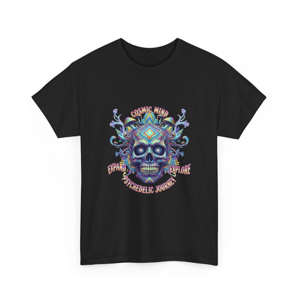 Psychedelic Cosmic Skull Tee | Trippy Skull Illustration, Cool T-Shirt Gift Idea
