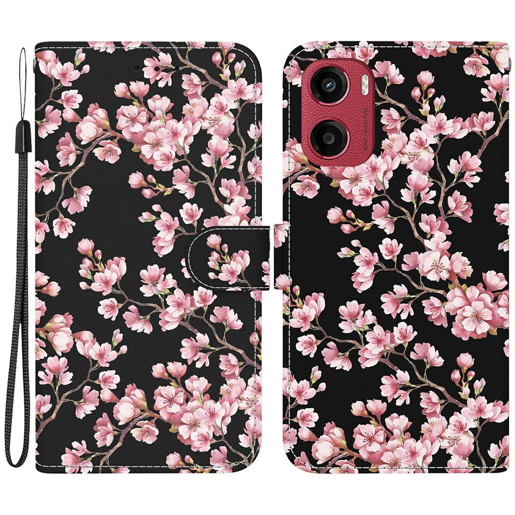 For Motorola Moto G05 4G/E15 4G Wallet Phone Case Anti-Drop Leather Flip Cover Pattern Printing
