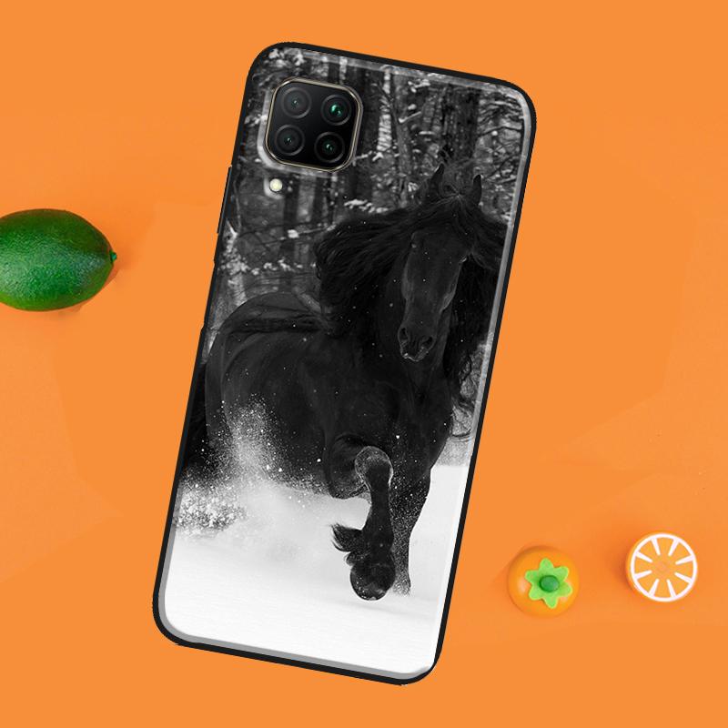 Pouzdro na telefon s motivem koně pro Huawei P40 Lite P20 P30 Pro Nova 5T P Smart Z 2019 2021 Honor 50 10i 8X 9X