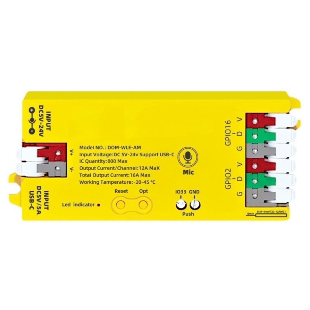 For ESP32 LED Strip Controller USB C 5V/5A DC5 to 24V supports multiple protocols WS2811 WS2812 SK6812 OTA updates via QR code