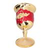 2pcs Metal Goblets Exquisite Painted Flower Pattern Vintage Court    E Glass for Bar Drinkware Gift