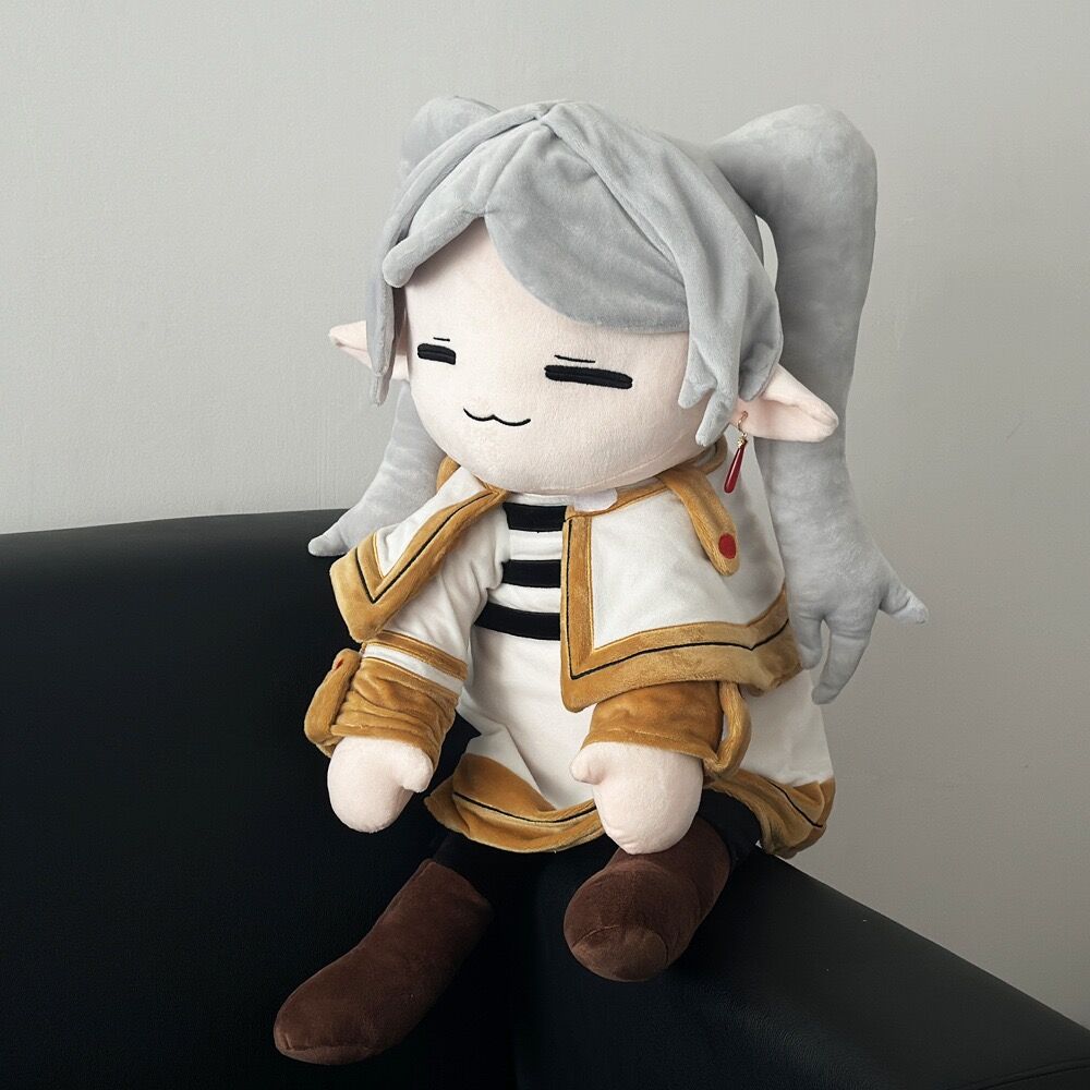 

75см Плюшевая Фрирен На Похоронах Эльф Фрирен Плюшевая Хлопковая Мягкая Кукла Каваи Фигурки Аниме Периферия Украшение Дома Поделки серый