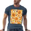 s Fall Floral Pattern (White Version) TShirt Soft Touch Basic Cotton TShirt