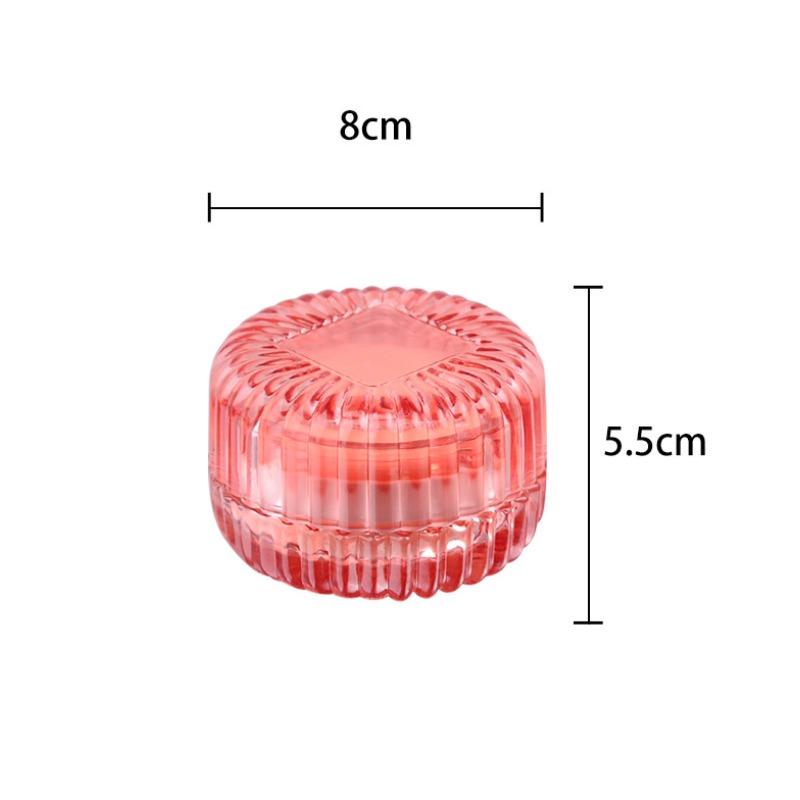 

100 мл Ароматическая свеча Стеклянная оболочка Банка Розовый стакан для свечи для DIY свечи Атмосфера Подарок 8.4*5.2