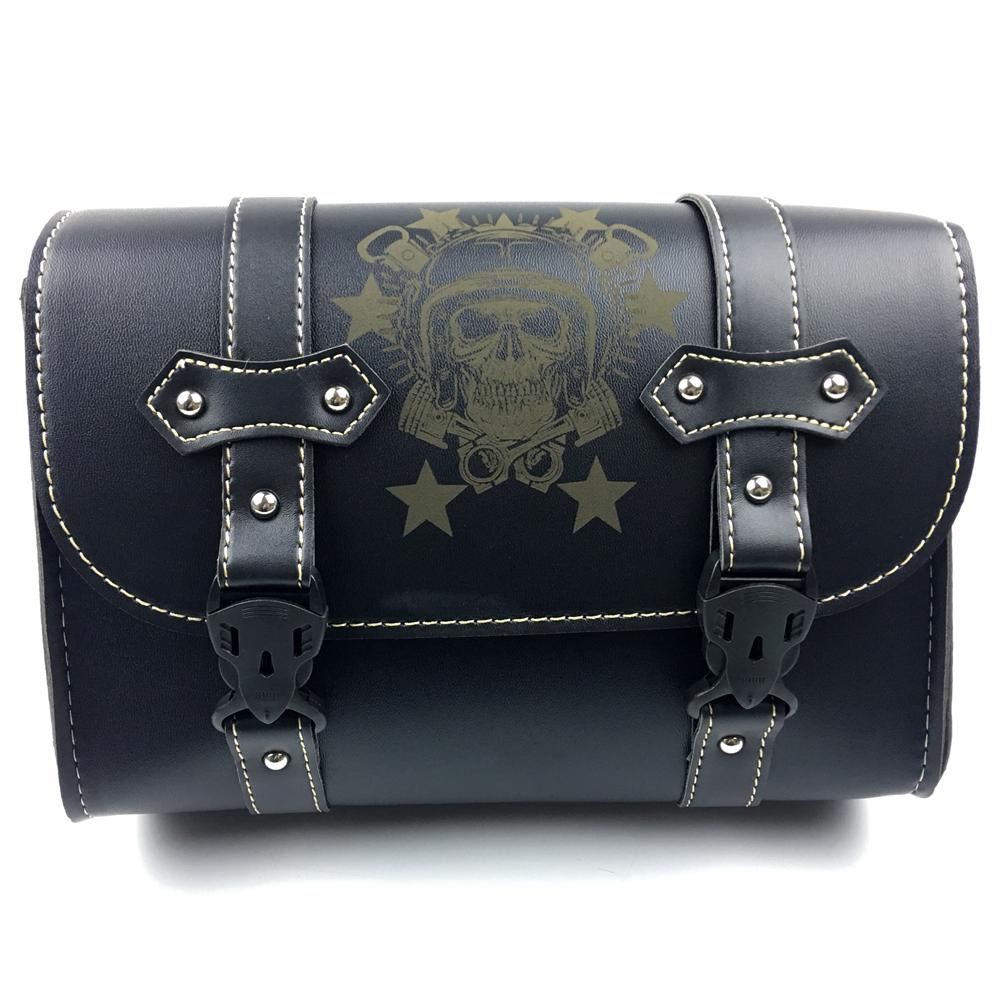 Universal Motorcycle Saddlebag Model Side PU Leather Luggage Saddle Bag Storage Tool Pouch For Harley Sportster XL883 XL1200