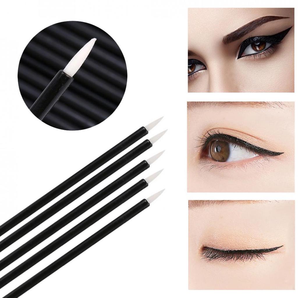 Buy 100Pcs Disposable Eye Makeup Eyeliner Liquid Brushes Wand Cosmetic