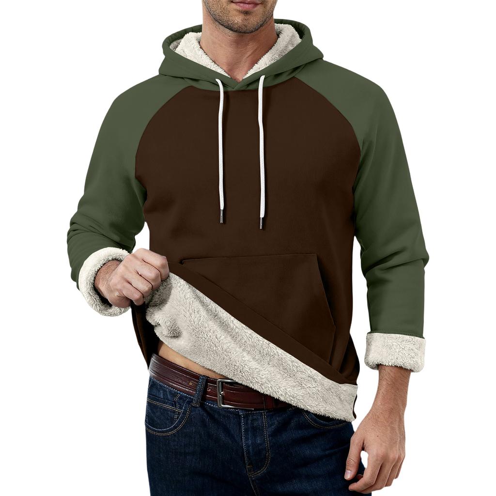 Men's Casual Long-Sleeve Fleece Hoodie With Pockets
