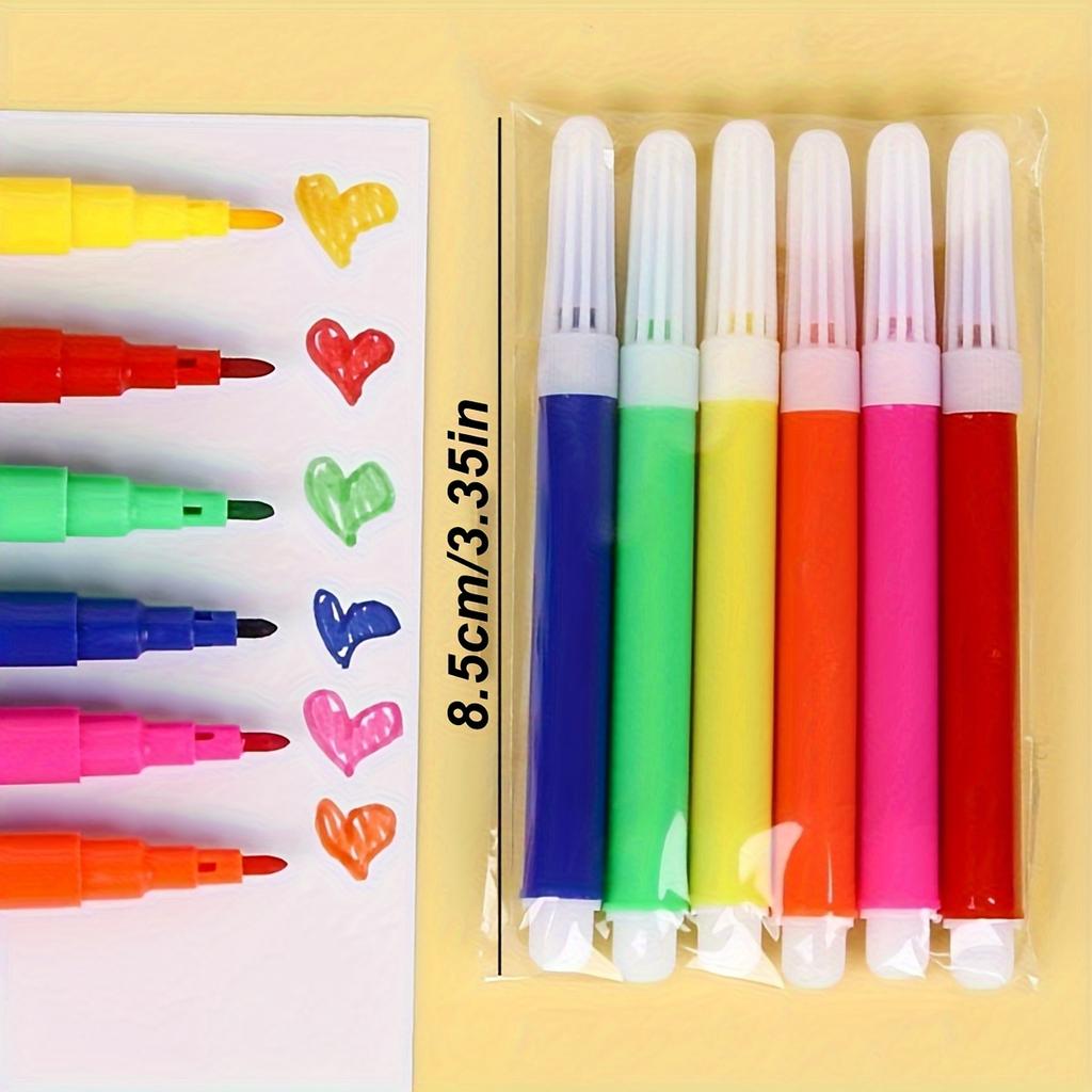 5/10packs Markers 6-color Washable Water Pens for Whiteboard Erasable Coloring Markers Art Painting Tools ZSY
