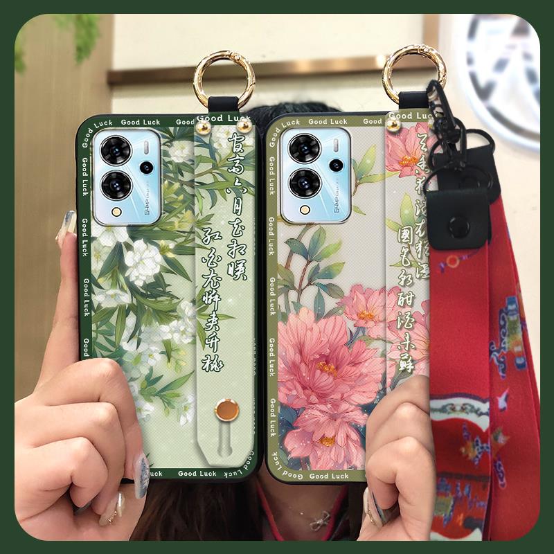 Silicone Dirt-resistant Phone Case For ZTE Blade V40 Pro Durable Waterproof Wristband Anti-dust Shockproof Elderly Lady