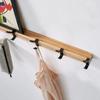 2024 New Wall Mounted Aluminum Hanger Nordic Hanger Removable 5 Hooks for Towels, Hats, Bathrobes and Wooden Hangers Metal