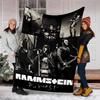 1pc Rammstein3 Theme Blanket - Digital Print, Polyester, Cozy for All Seasons, Perfect for Outdoor, Camping, and Travel